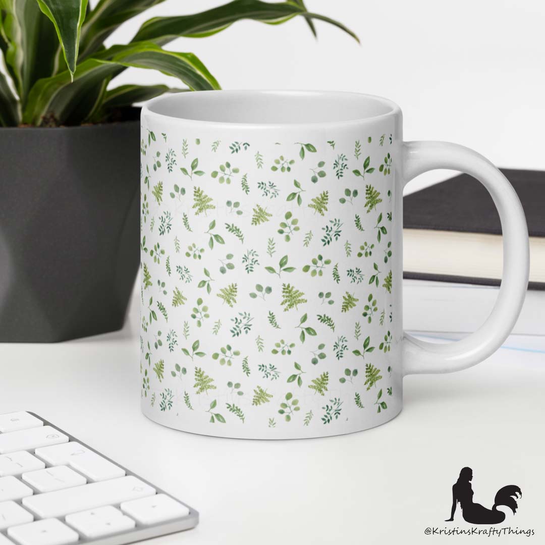 Mug - Botanical Ferns and Leaves
