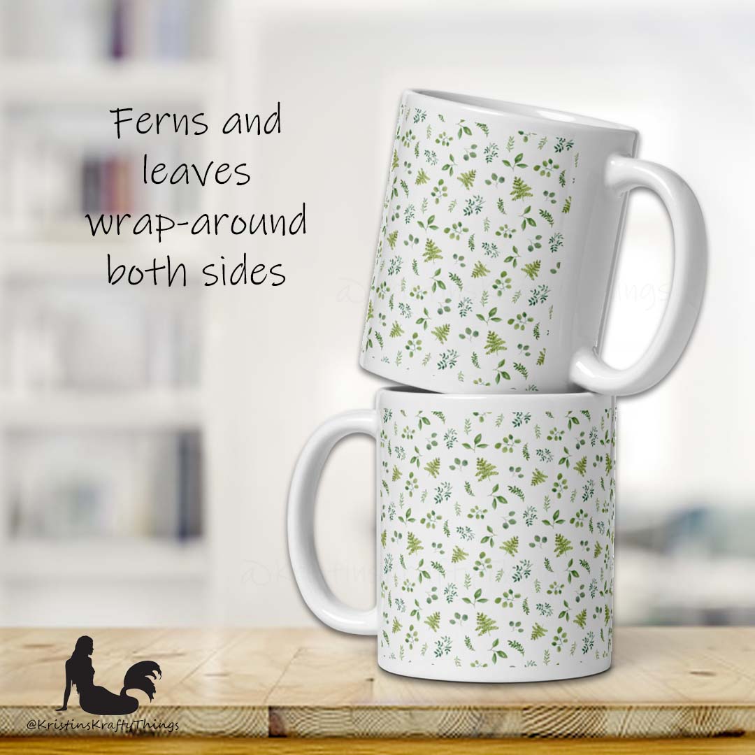 Mug - Botanical Ferns and Leaves
