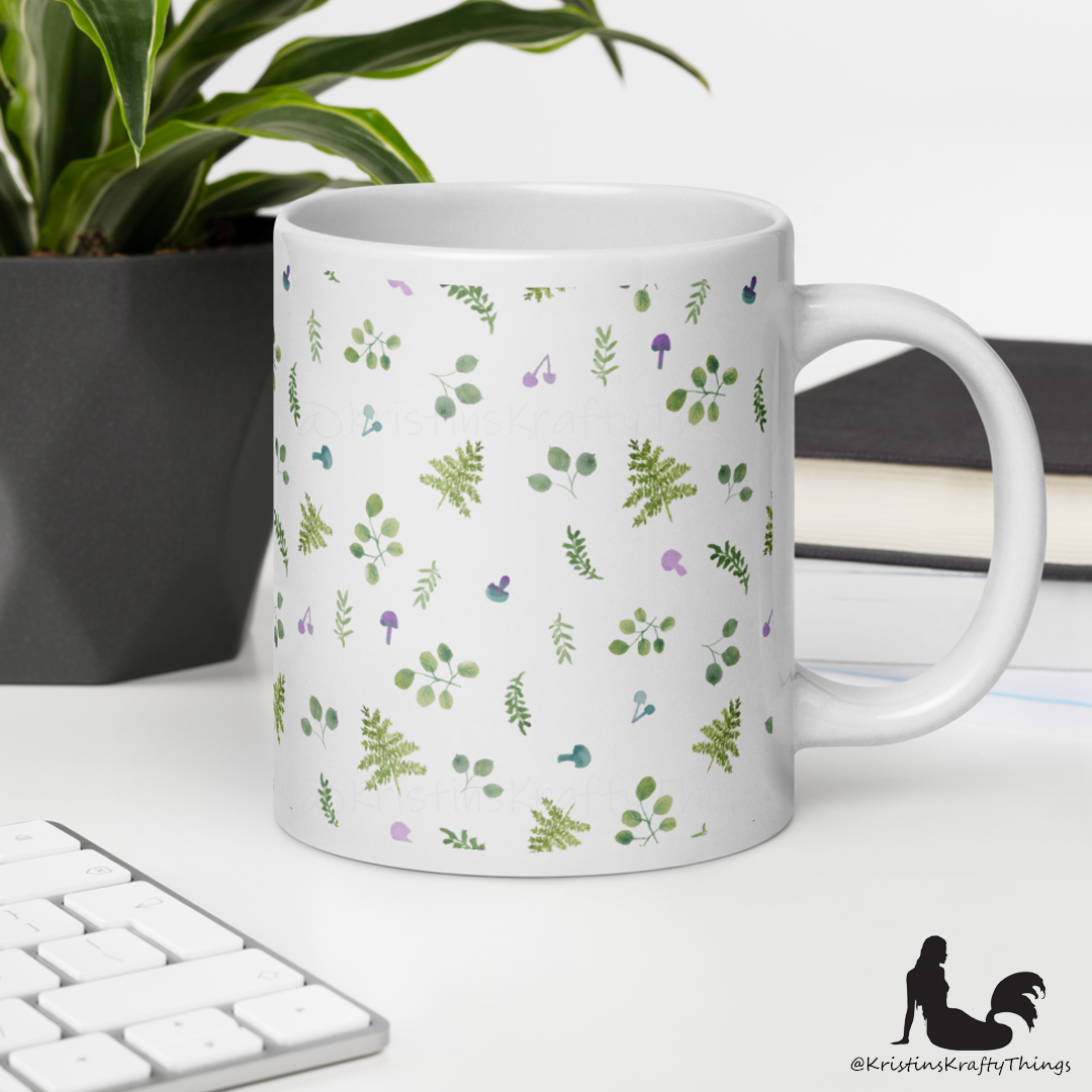 Mug - Woodland Ferns and Mushrooms