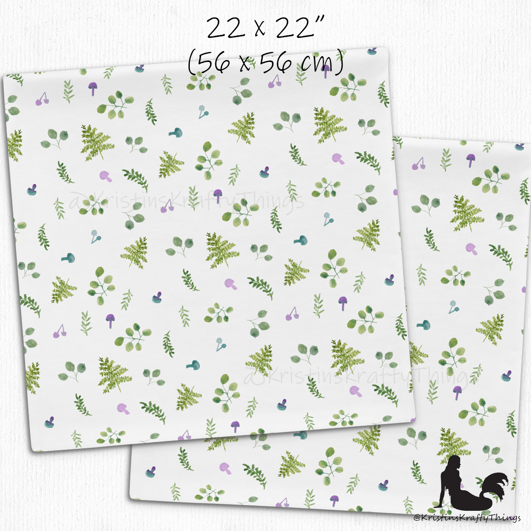 Home - Woodland Ferns and Mushrooms Pillow Case