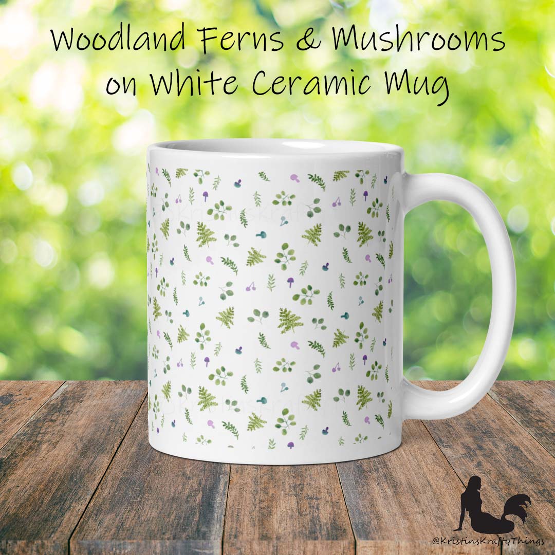 Mug - Woodland Ferns and Mushrooms