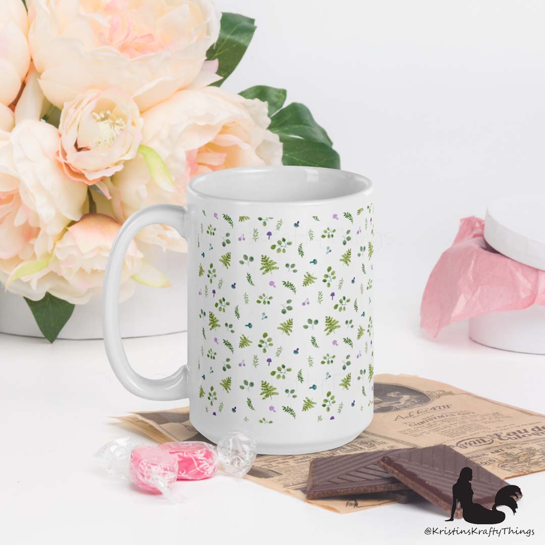 Mug - Woodland Ferns and Mushrooms