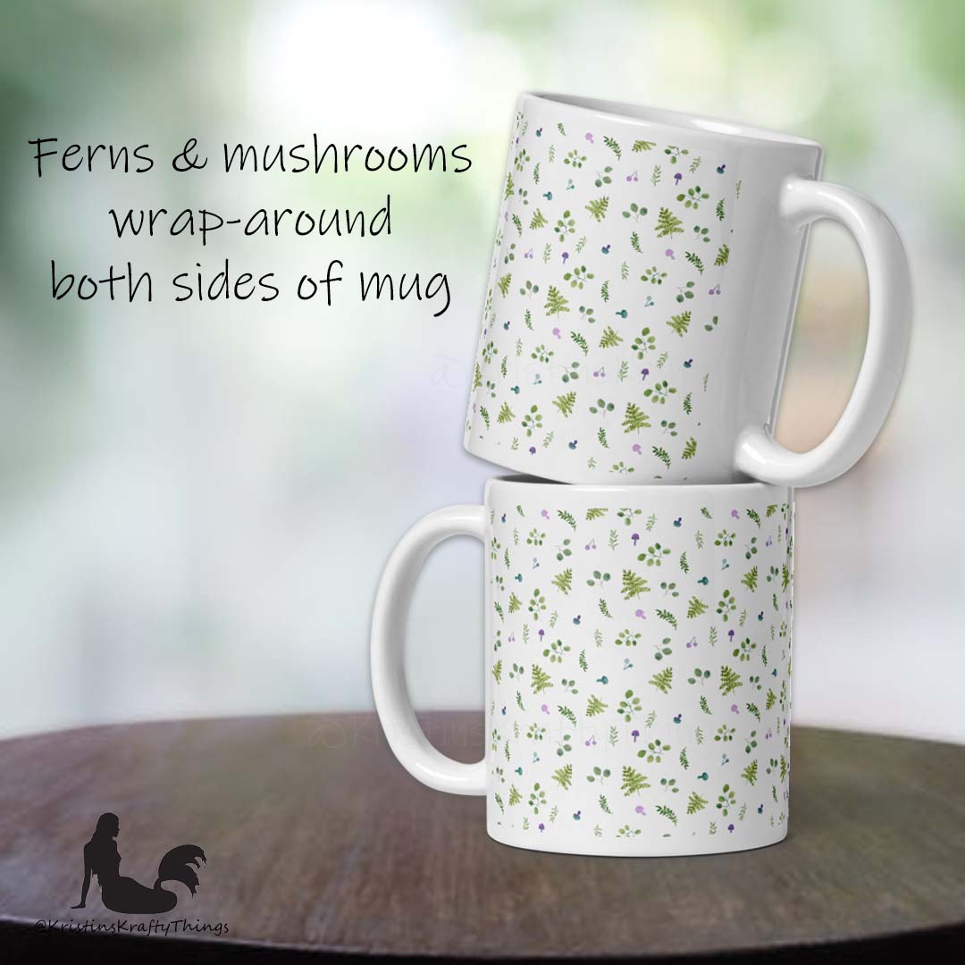 Mug - Woodland Ferns and Mushrooms