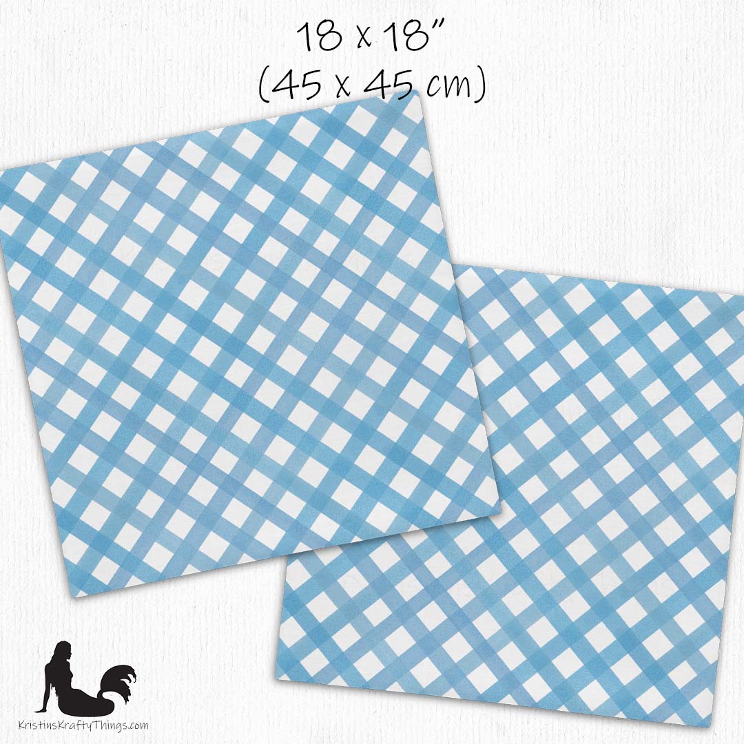Home - Classic Blue Gingham Diamond Premium Pillow Case