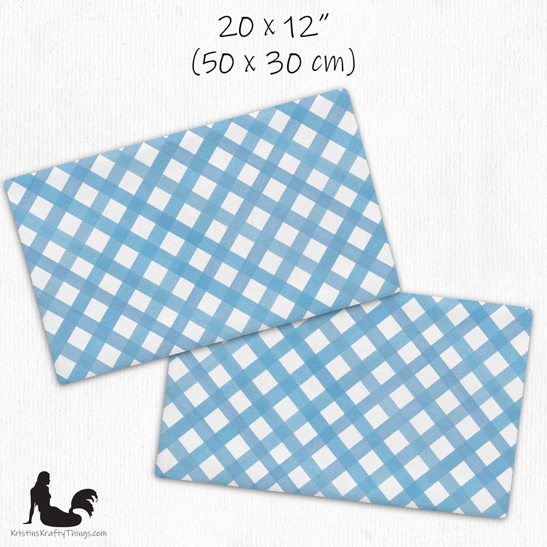 Home - Classic Blue Gingham Diamond Premium Pillow Case