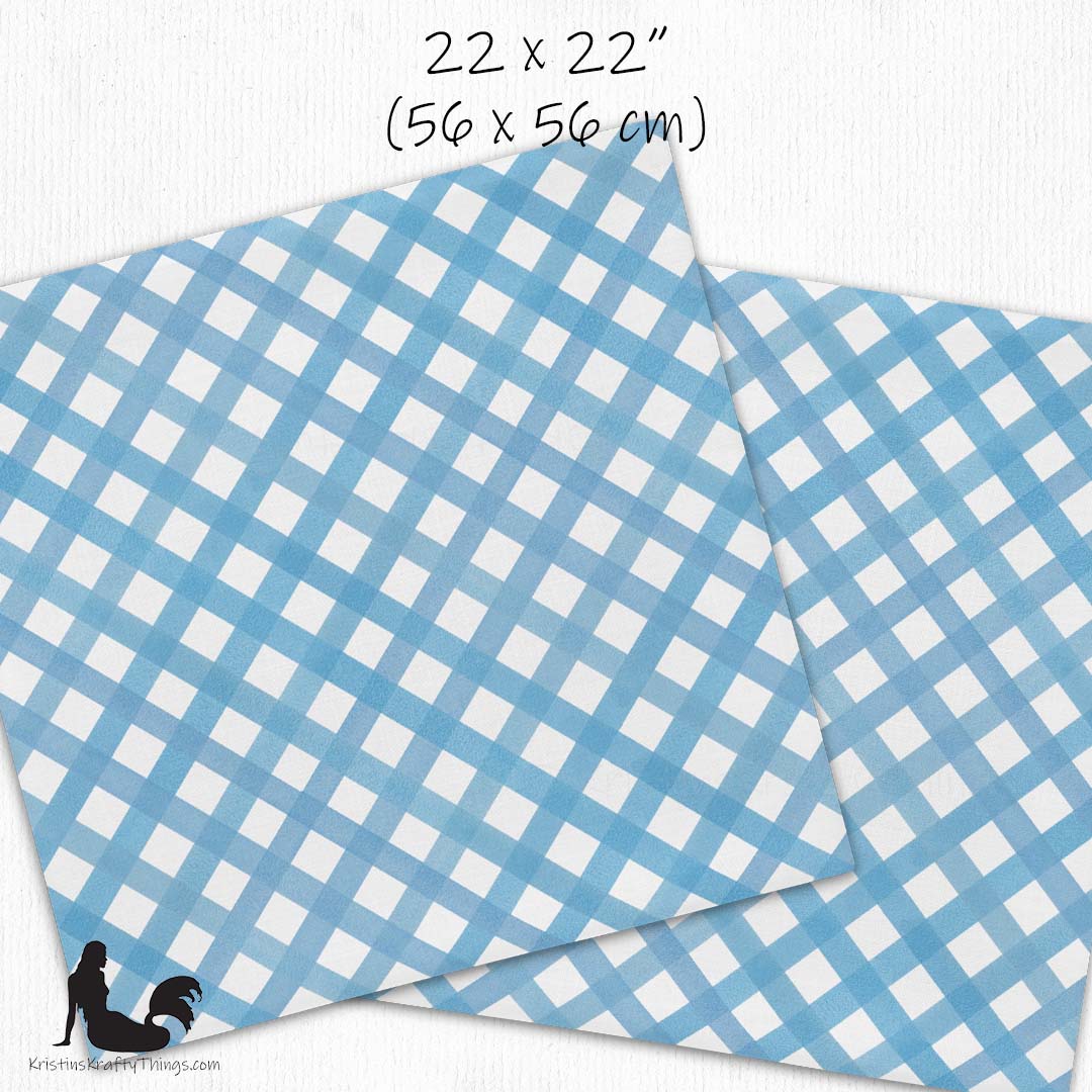 Home - Classic Blue Gingham Diamond Premium Pillow Case