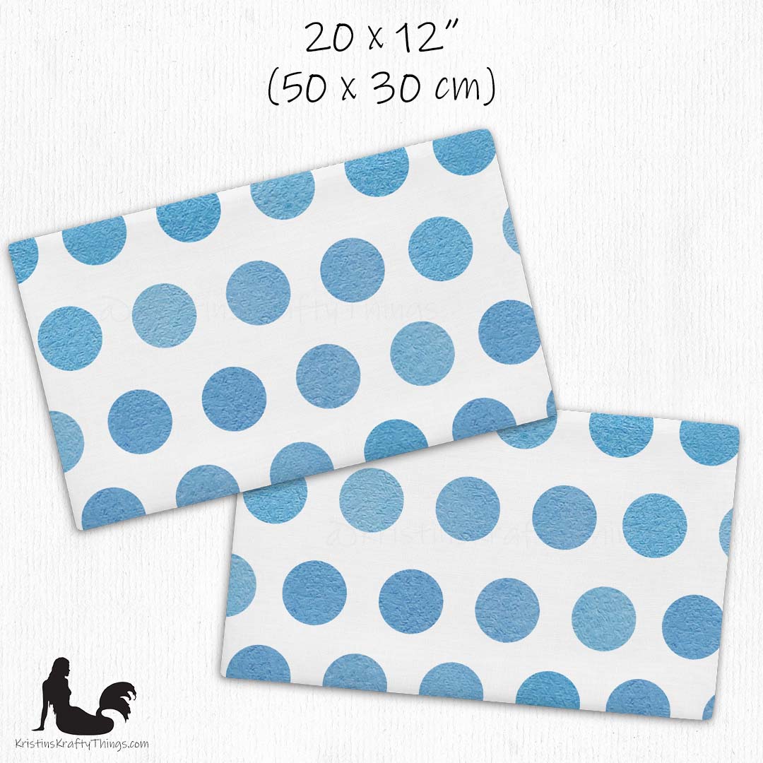 Home - Classic Blue Dots on White Premium Pillow Case