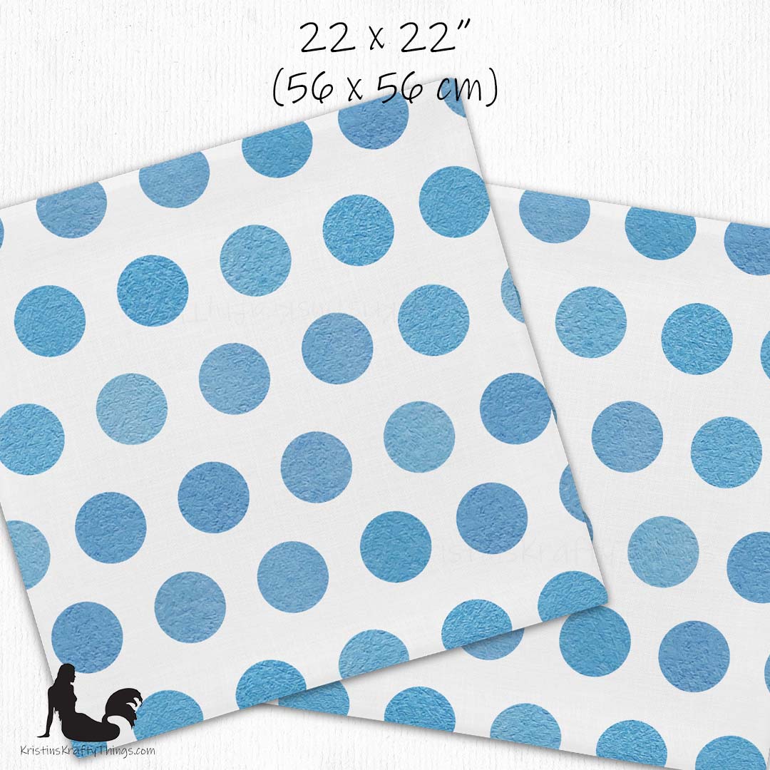 Home - Classic Blue Dots on White Premium Pillow Case