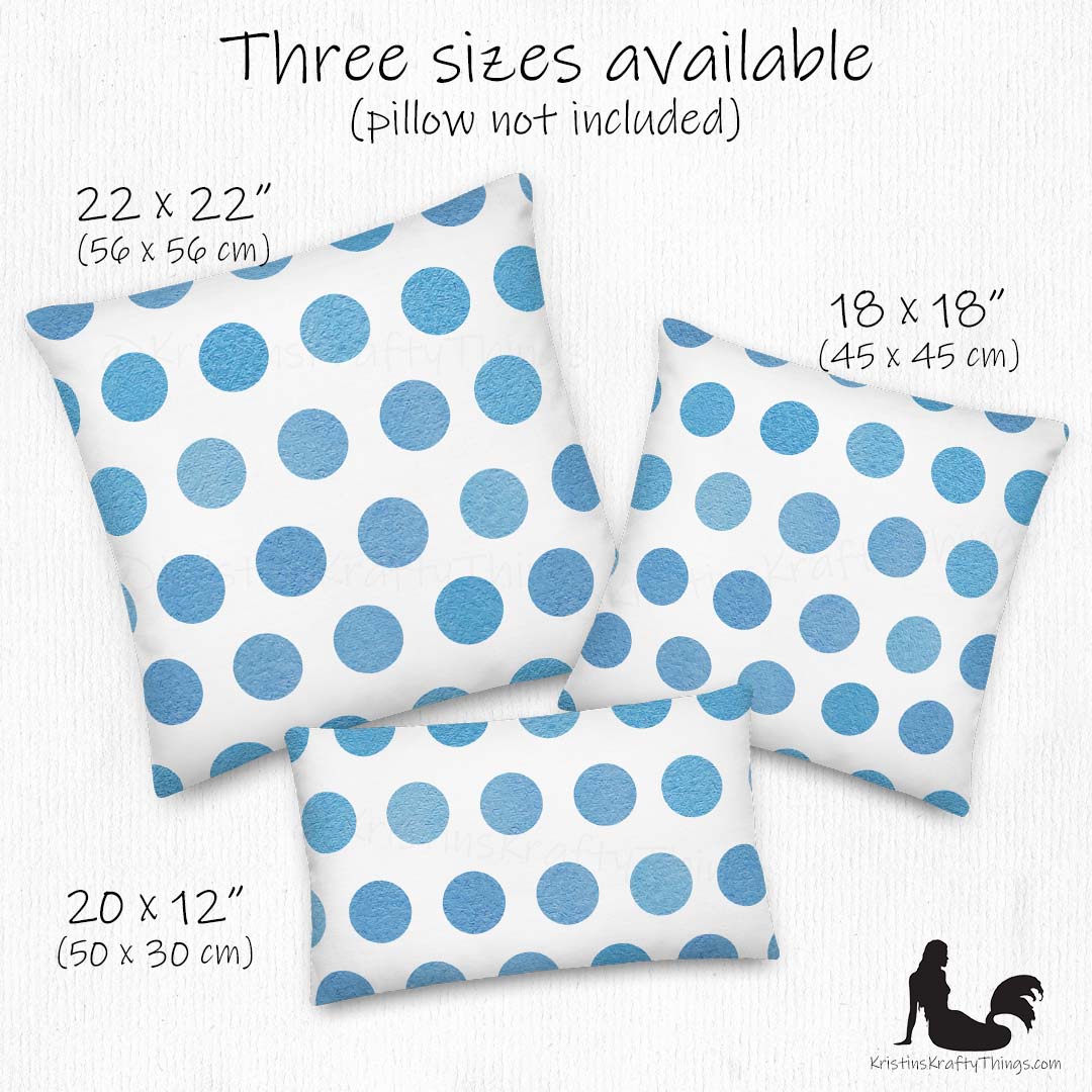 Home - Classic Blue Dots on White Premium Pillow Case