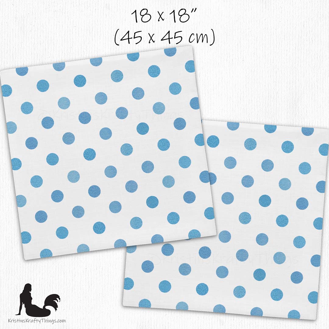 Home - Classic Blue Polka Dot Premium Pillow Case
