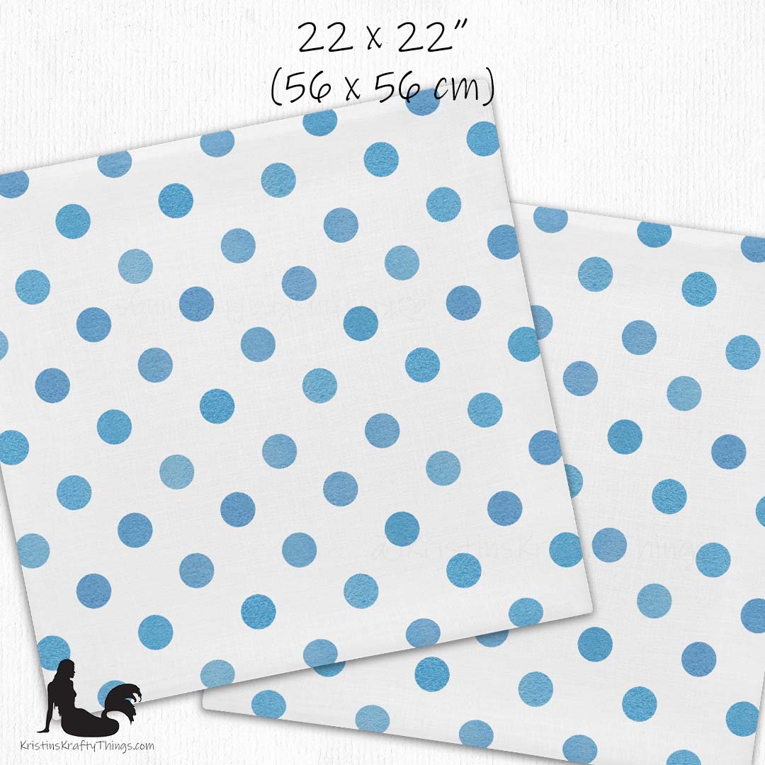 Home - Classic Blue Polka Dot Premium Pillow Case