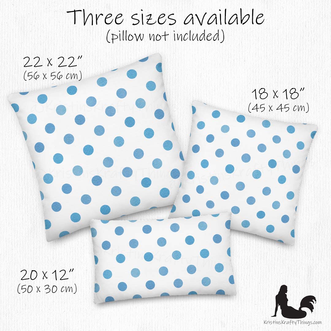 Home - Classic Blue Polka Dot Premium Pillow Case
