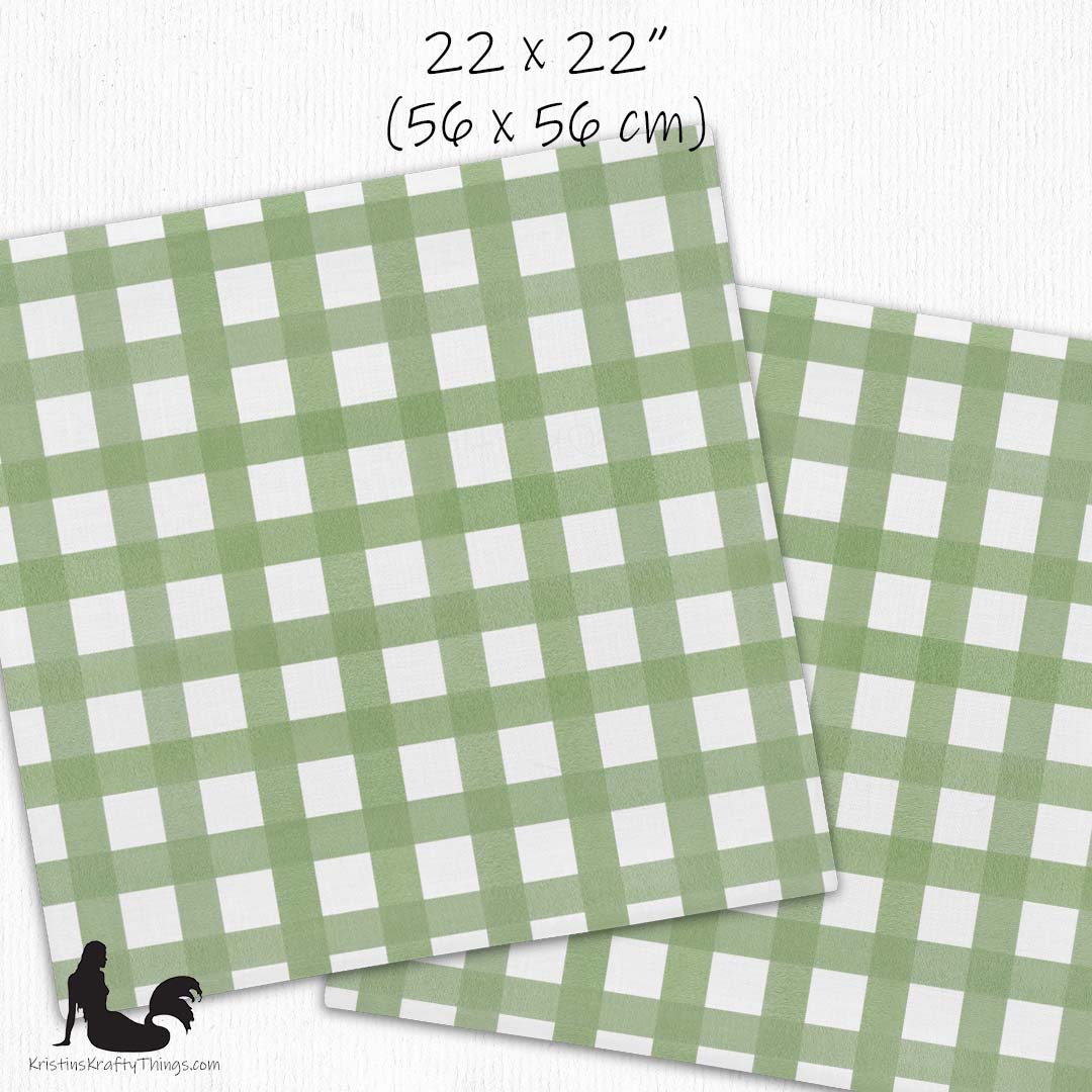 Home - Classic Gingham Green Premium Pillow Case