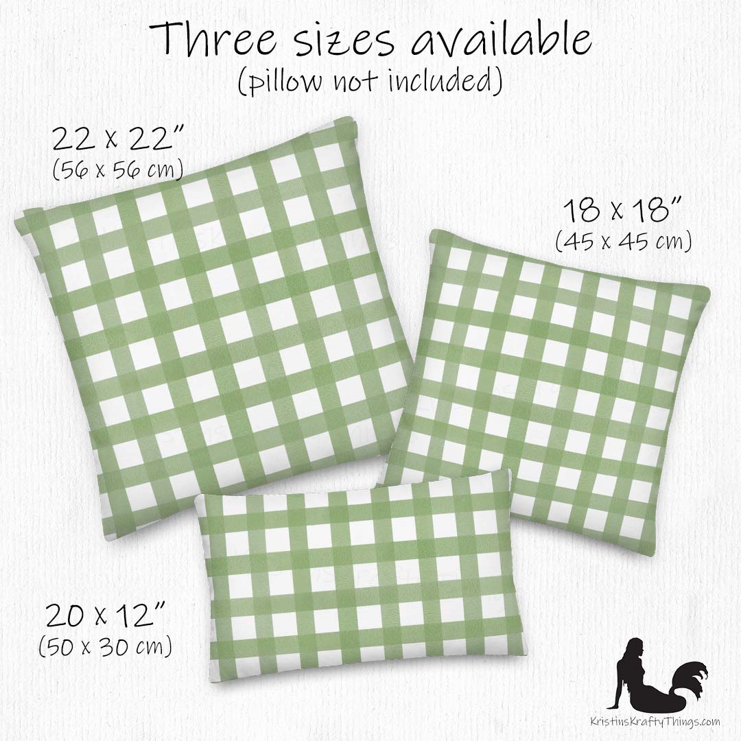 Home - Classic Gingham Green Premium Pillow Case