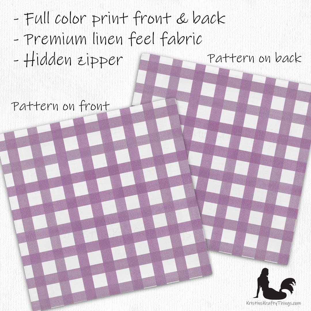 Home - Classic Gingham Mauve Premium Pillow Case