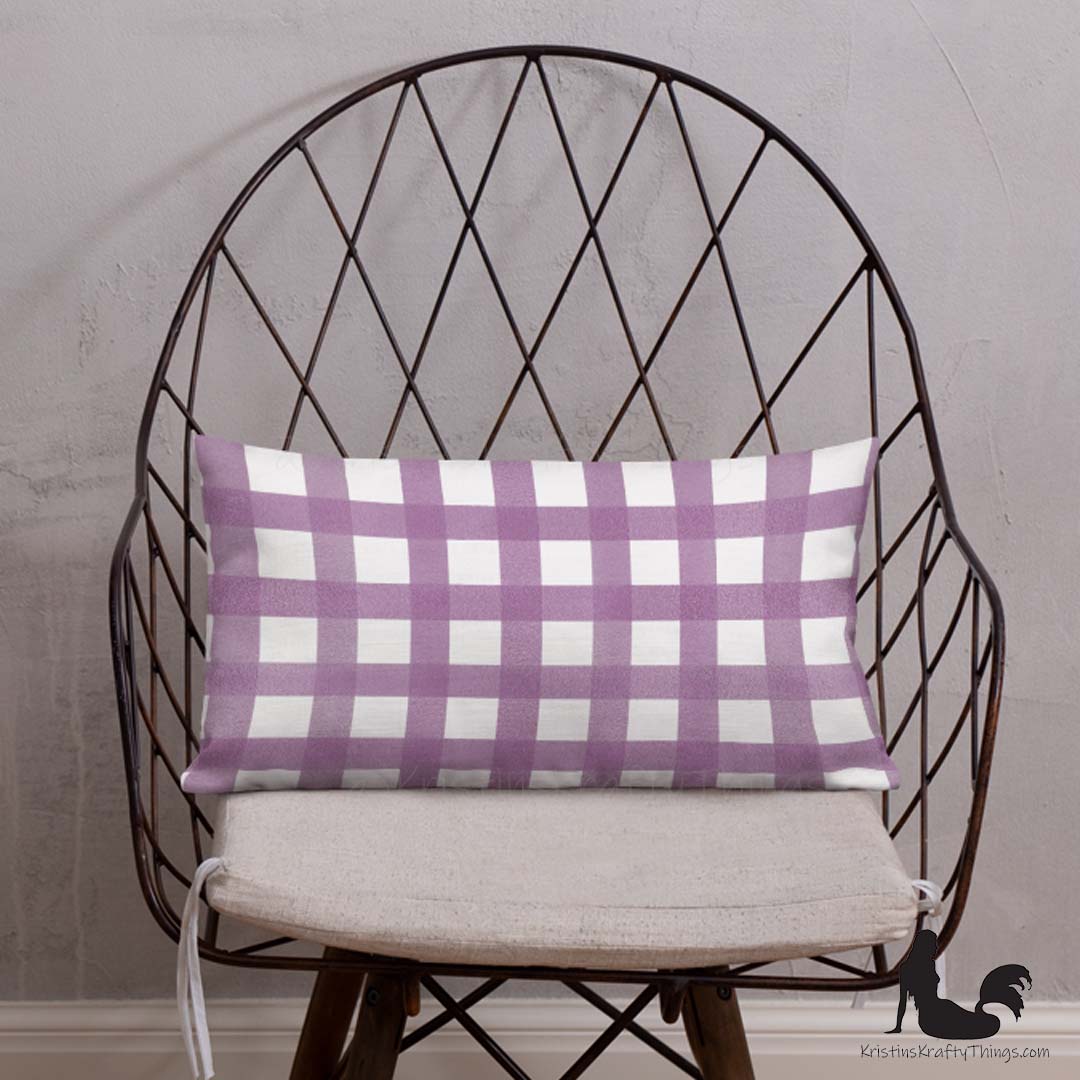 Home - Classic Gingham Mauve Premium Pillow Case