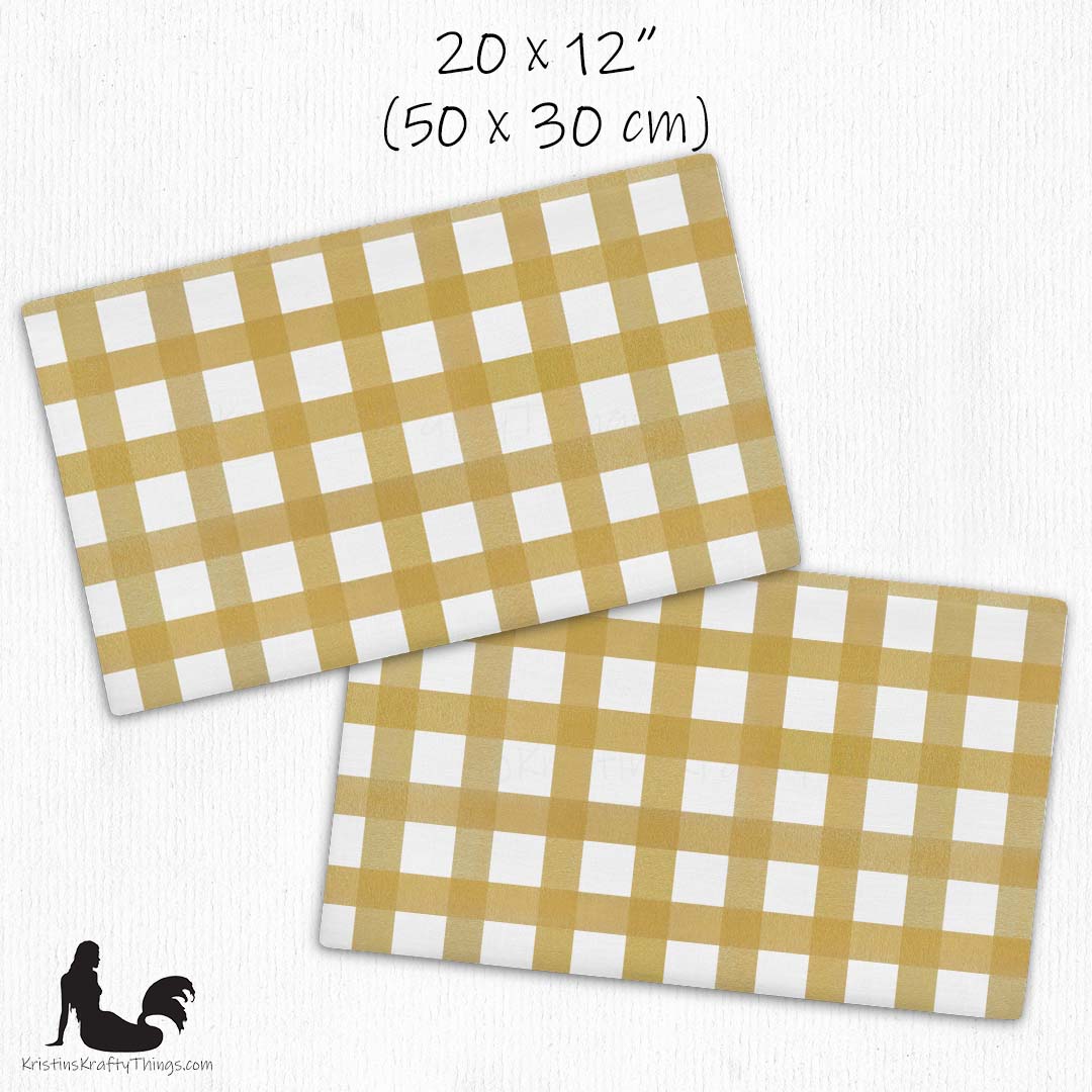 Home - Classic Gingham Mustard Premium Pillow Case