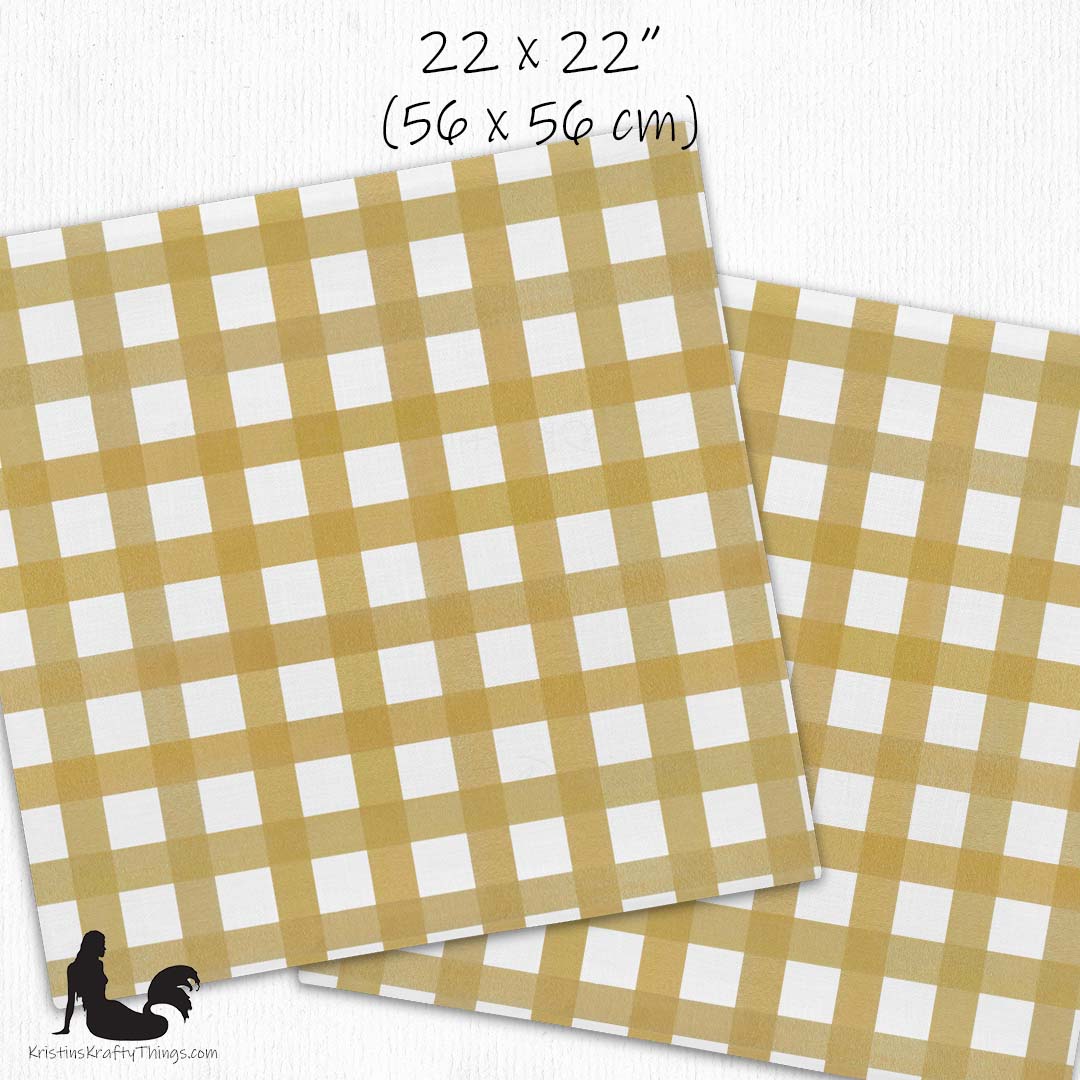 Home - Classic Gingham Mustard Premium Pillow Case