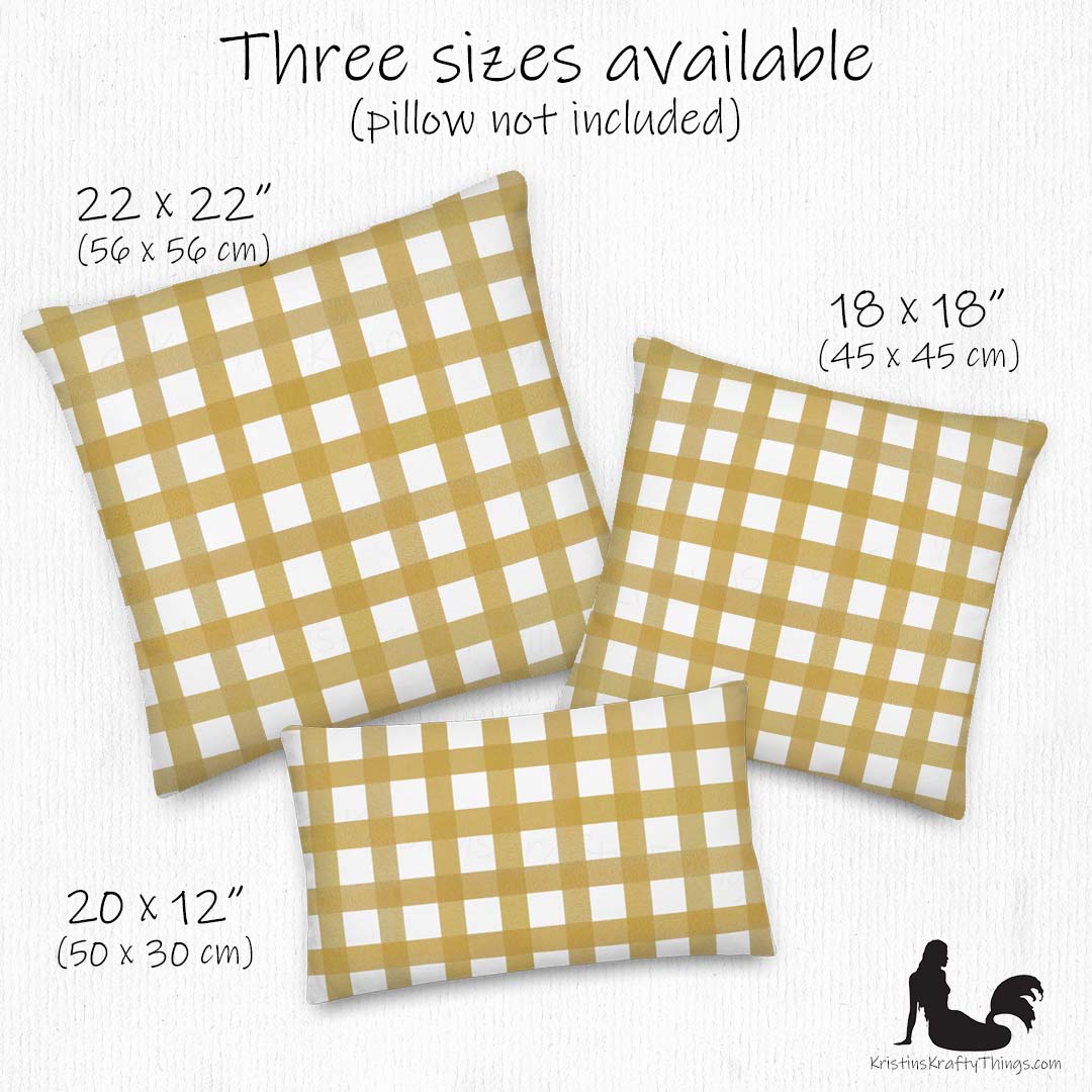 Home - Classic Gingham Mustard Premium Pillow Case