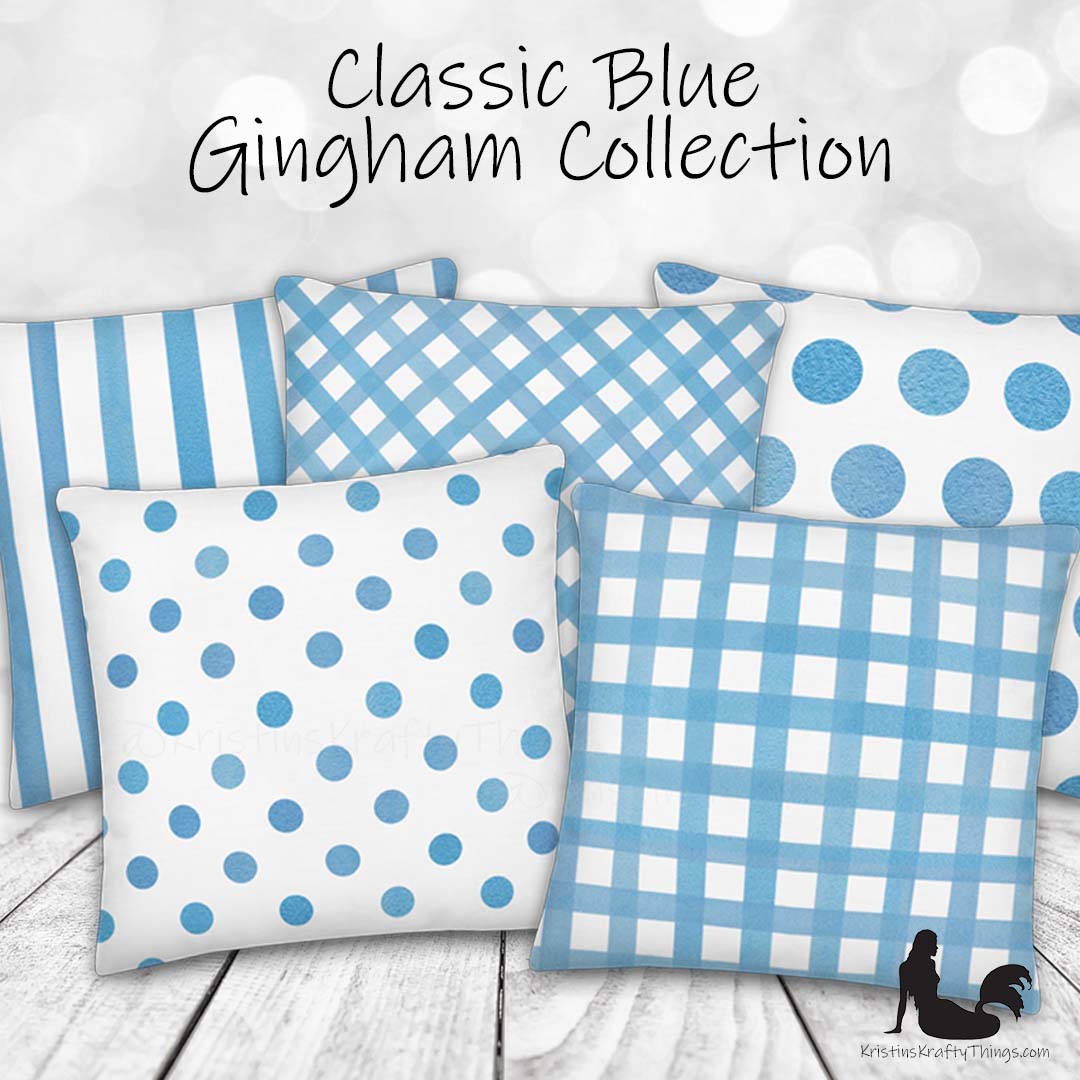 Home - Classic Blue Polka Dot Premium Pillow Case