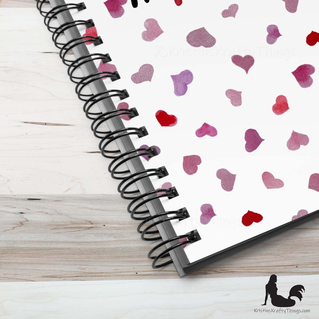 Notebook - All You Need is Love Watercolor Hearts