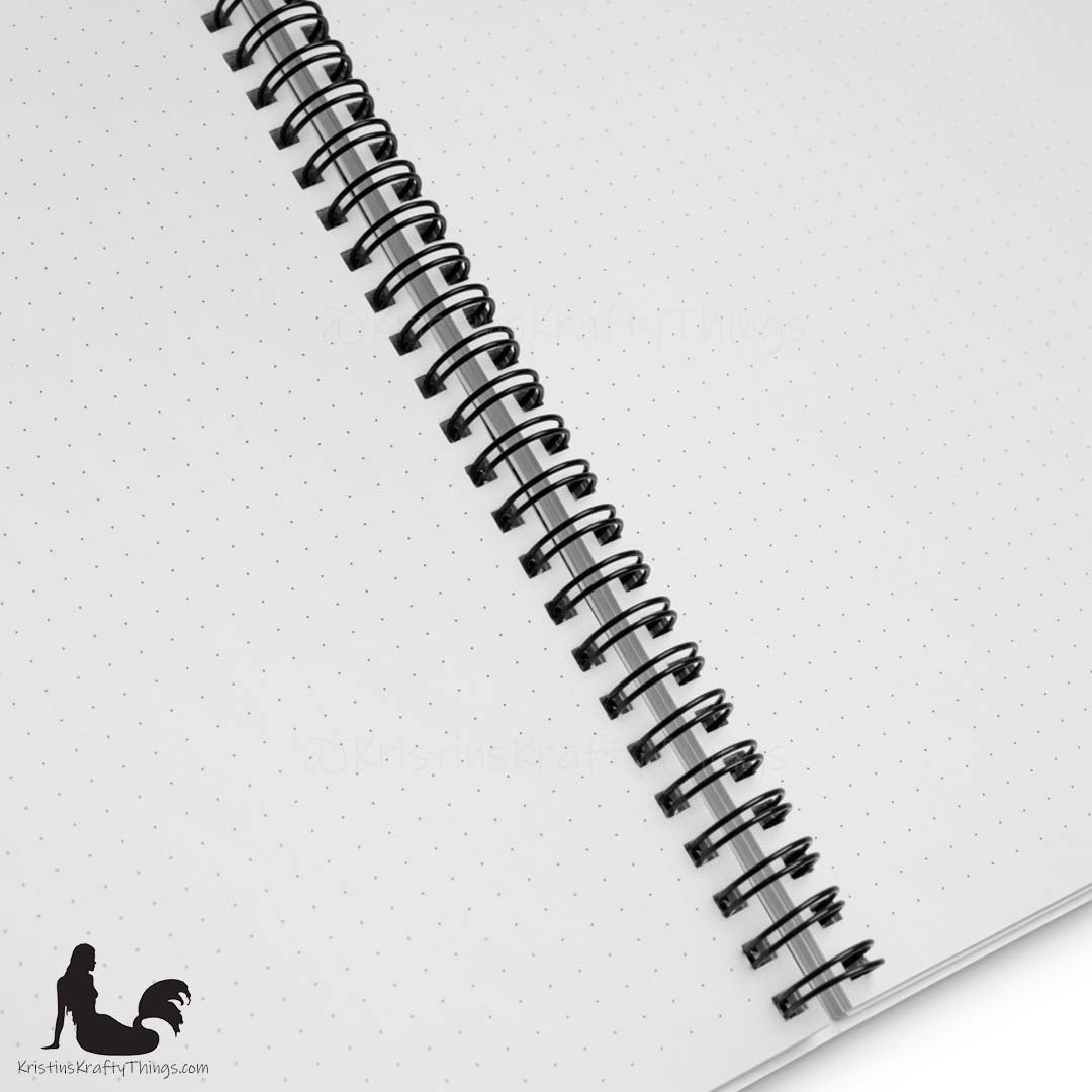 Notebook - Inspirational Watercolor Hearts on Black