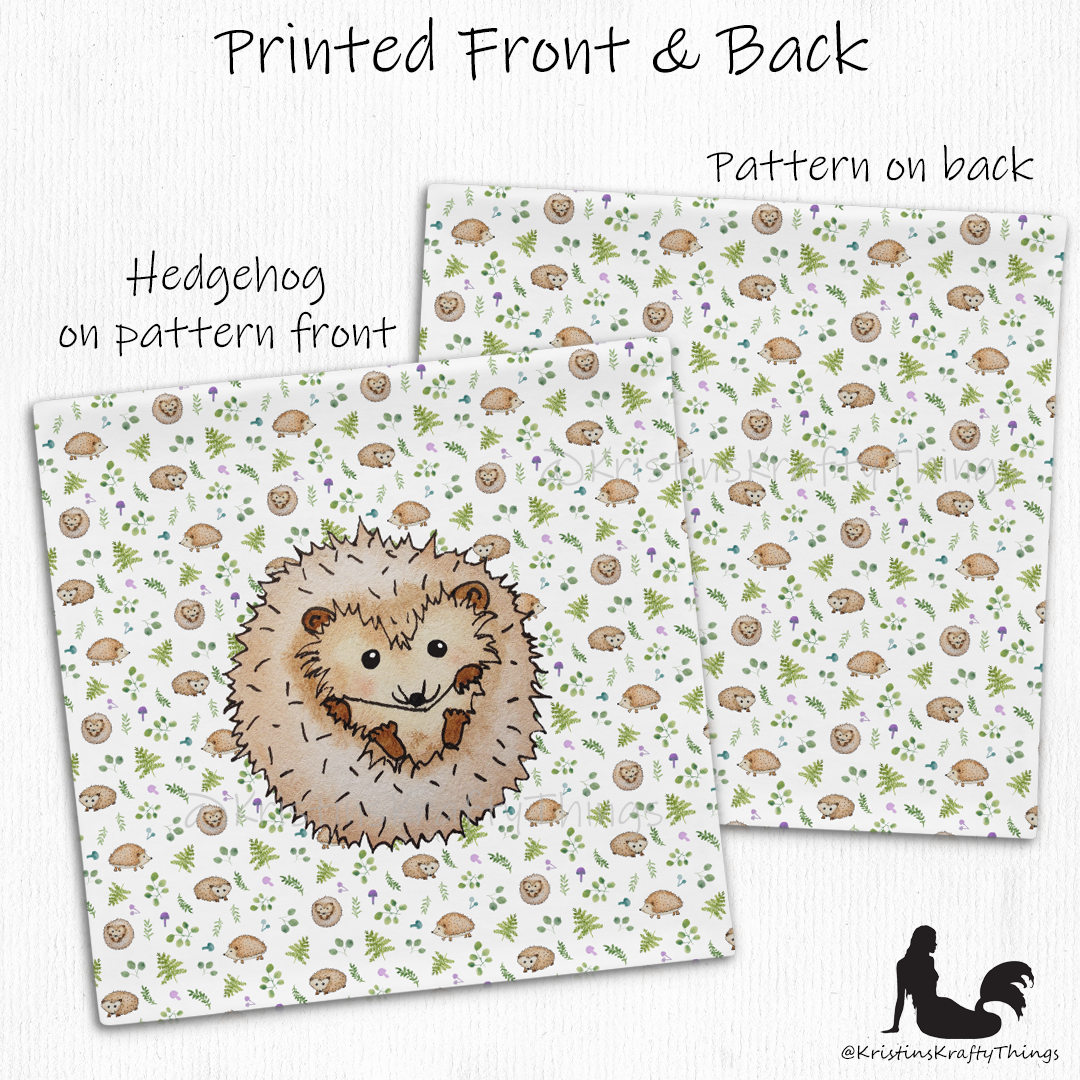 Home - Woodland Hedgehogs with Ferns and Mushrooms Pillow Case
