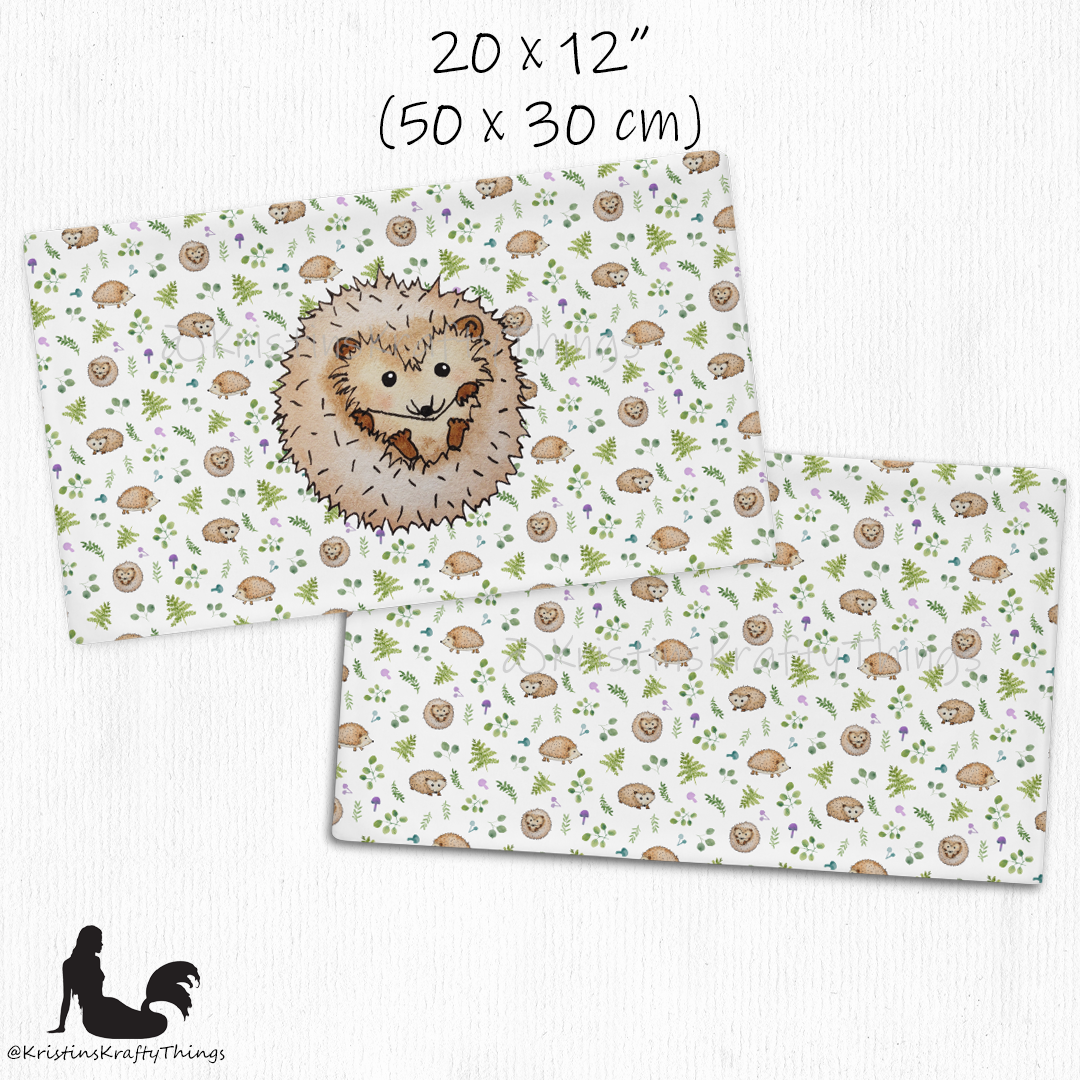 Home - Woodland Hedgehogs with Ferns and Mushrooms Pillow Case