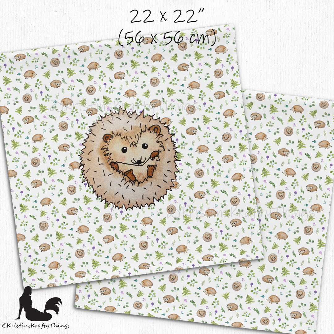 Home - Woodland Hedgehogs with Ferns and Mushrooms Pillow Case
