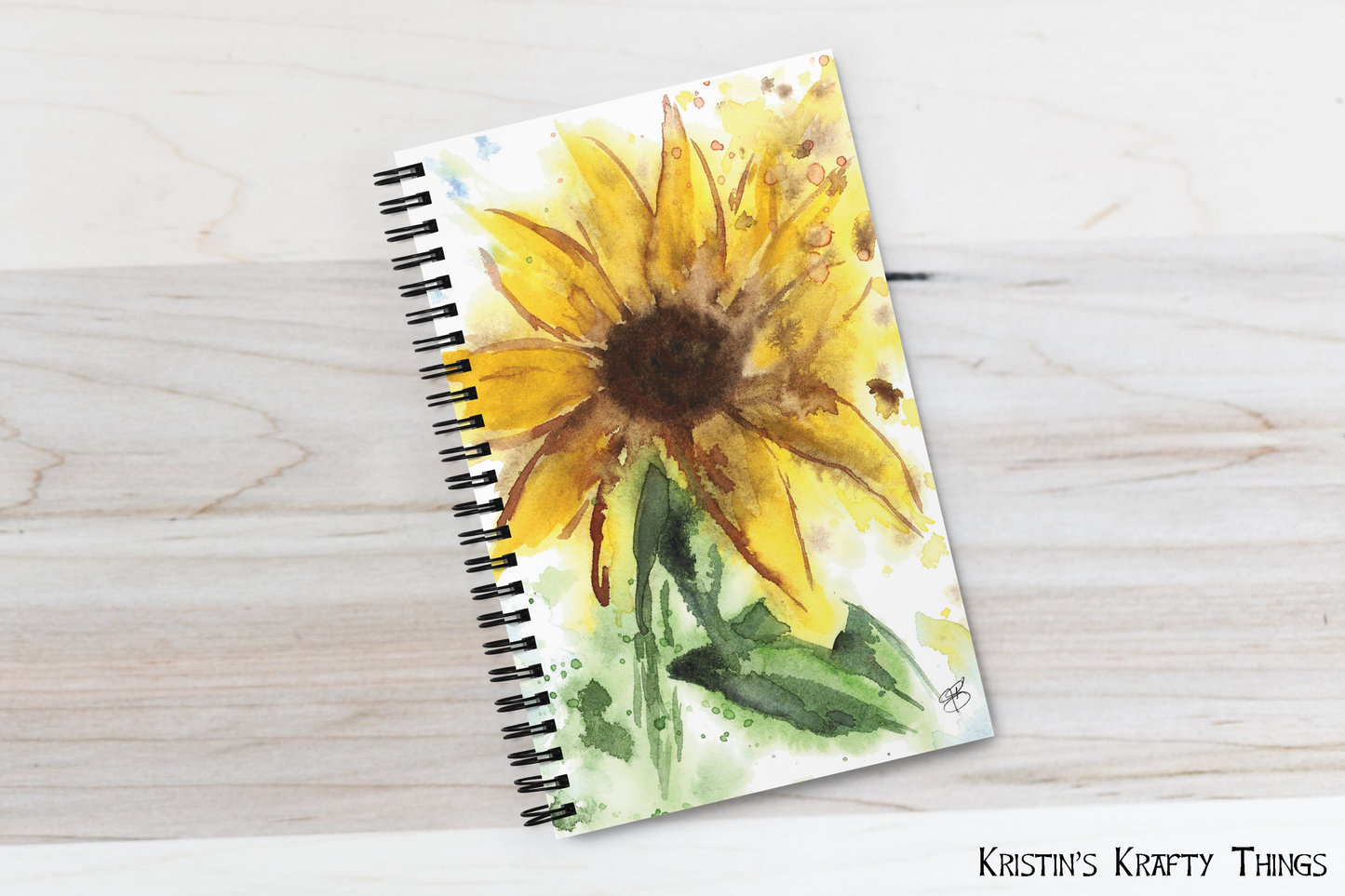 Notebook - Watercolor Sunflower Print