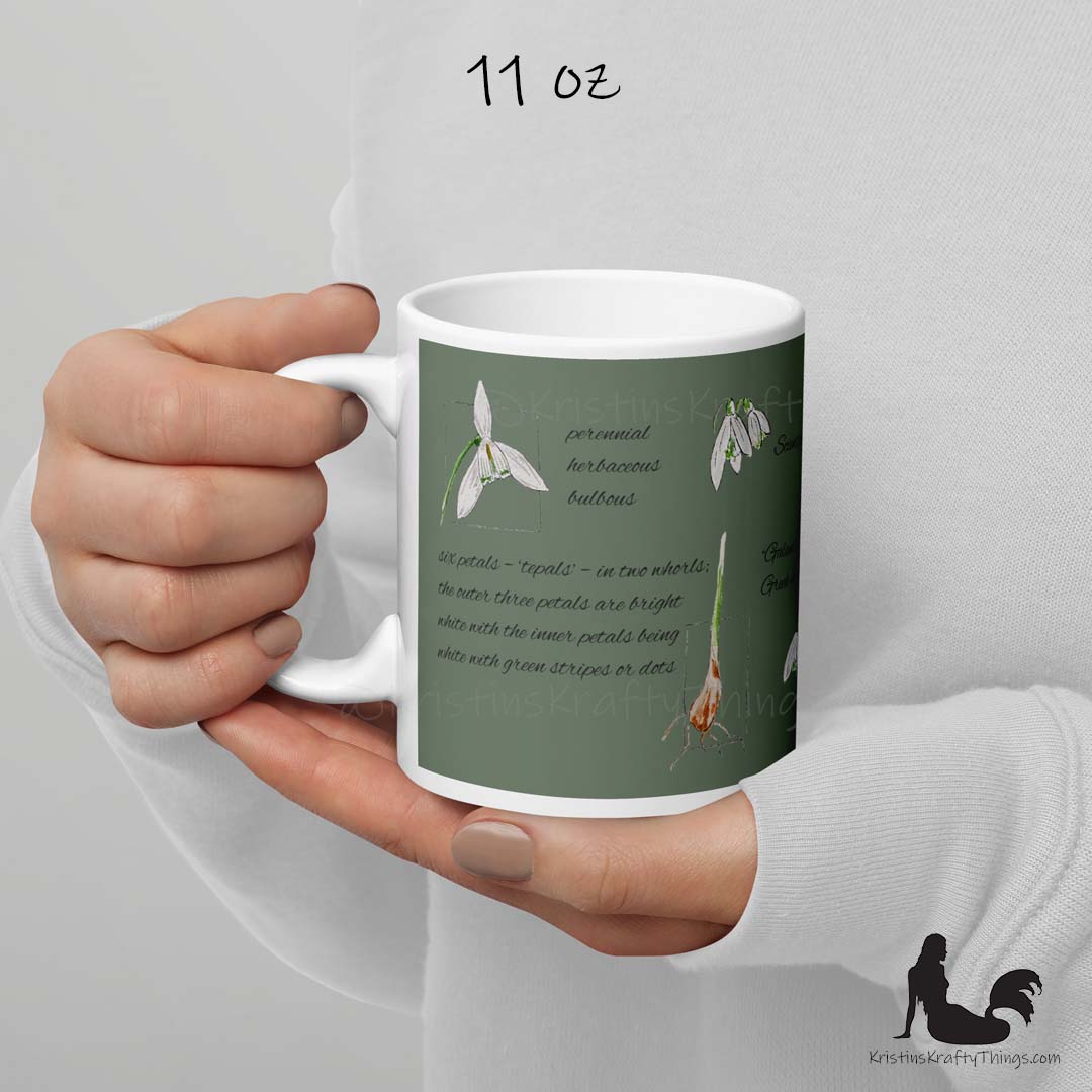 Mug - Snowdrops Field Notes on Green