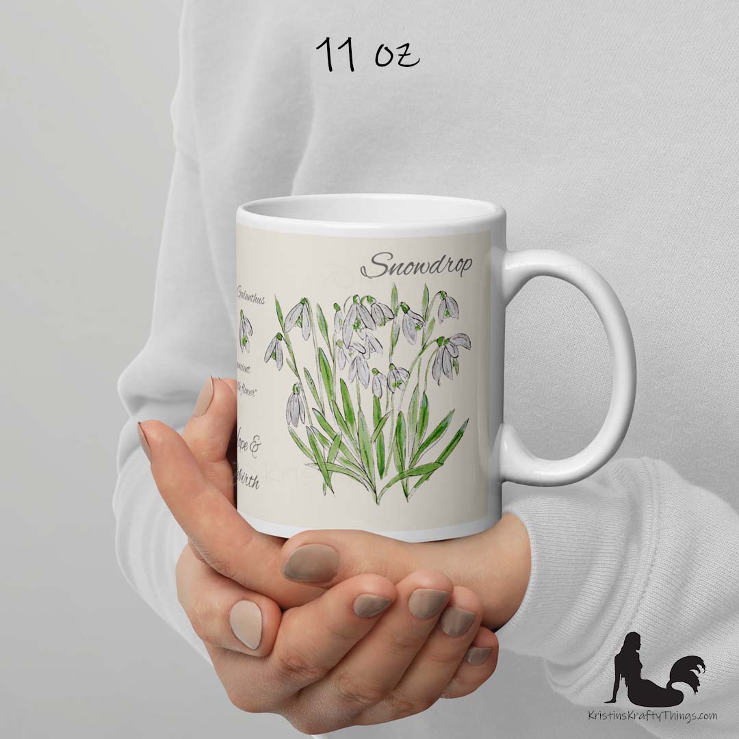 Mug - Snowdrops Field Notes on Ivory