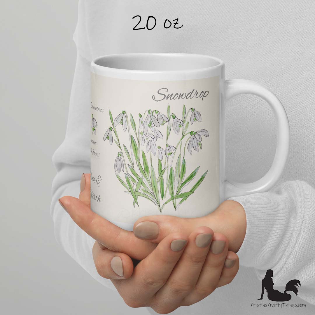 Mug - Snowdrops Field Notes on Ivory