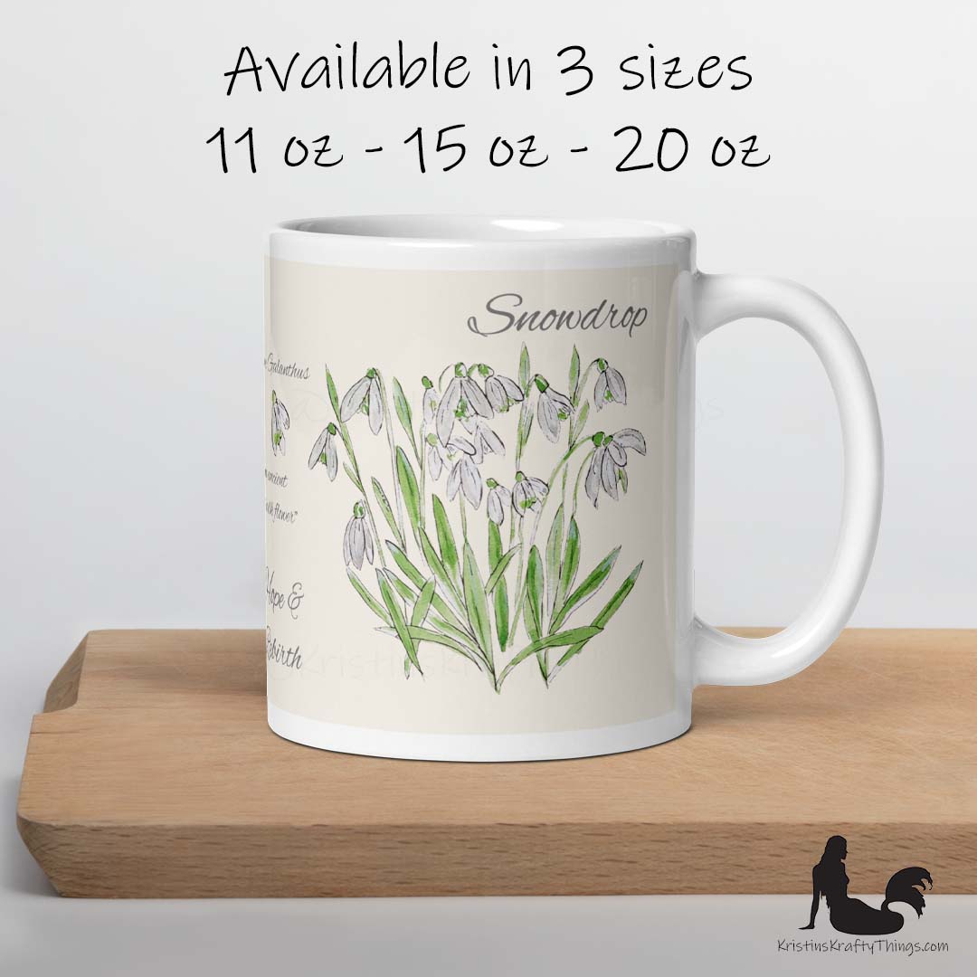 Mug - Snowdrops Field Notes on Ivory