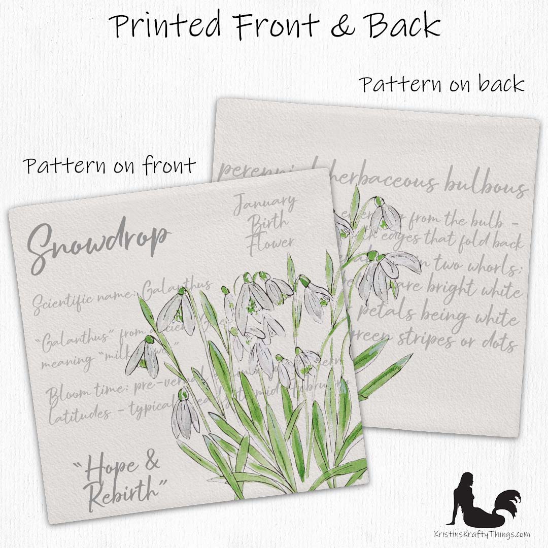 Home - Snowdrop Flowers with Text Premium Pillow Case