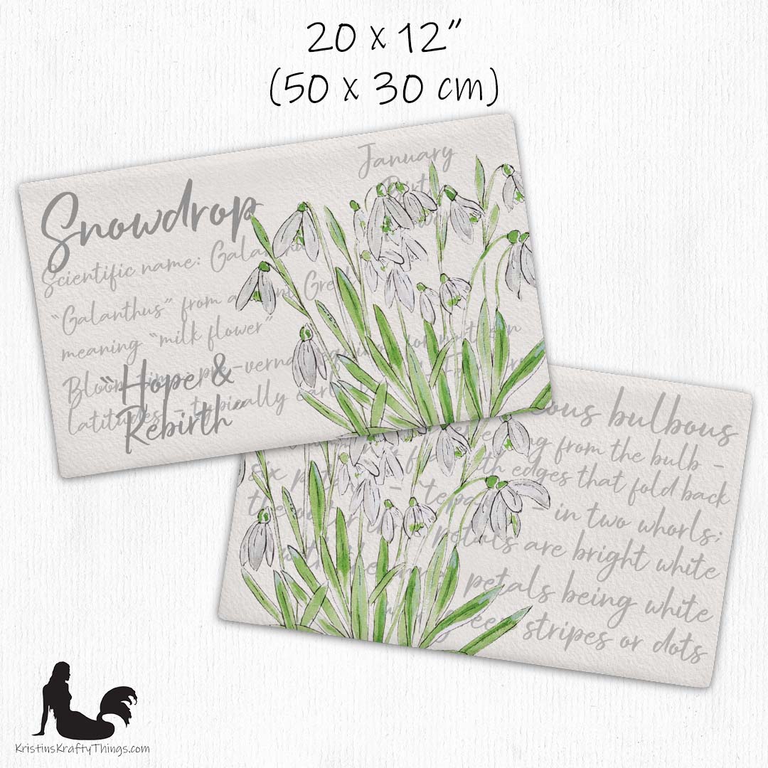 Home - Snowdrop Flowers with Text Premium Pillow Case