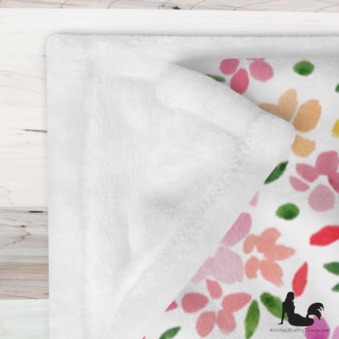 Throw Blanket - Spring Flowers Fleece Blanket