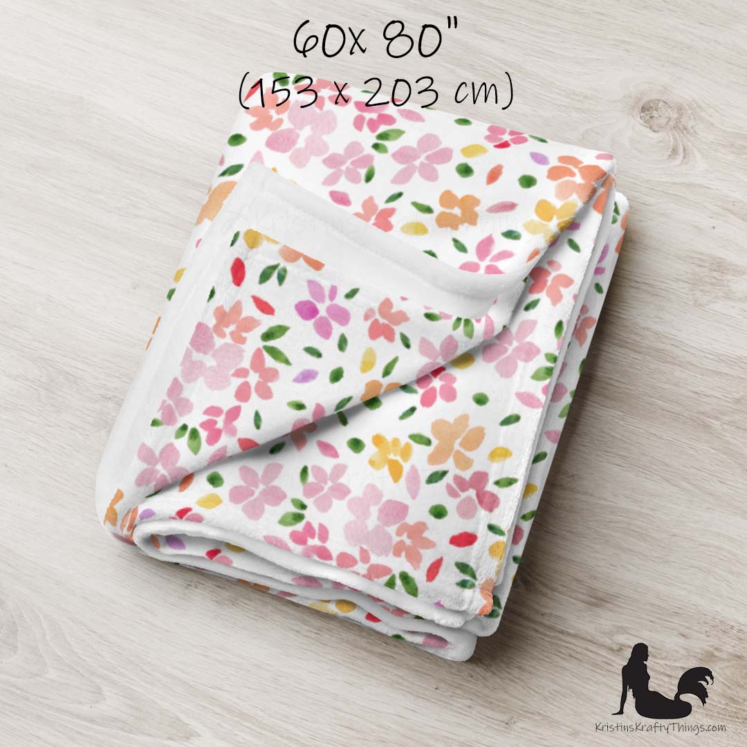 Throw Blanket - Spring Flowers Fleece Blanket