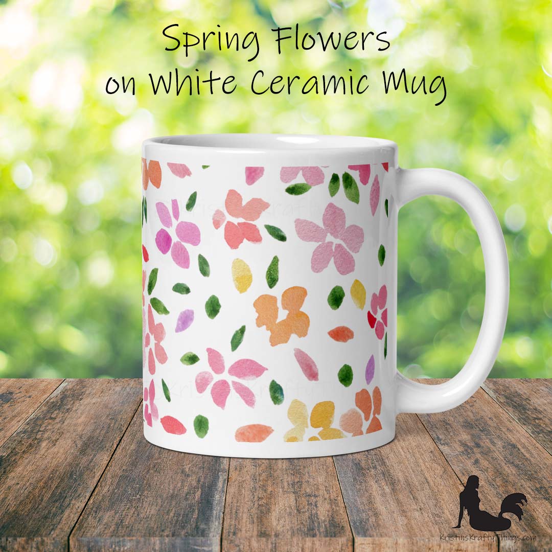Mug - Spring Flowers White