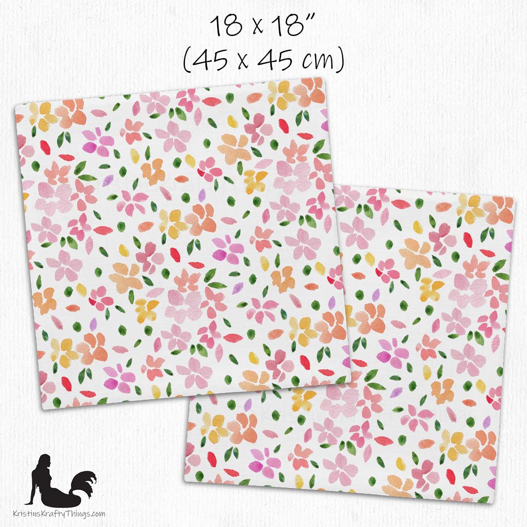 Home - Spring Flowers on White Premium Pillow Case