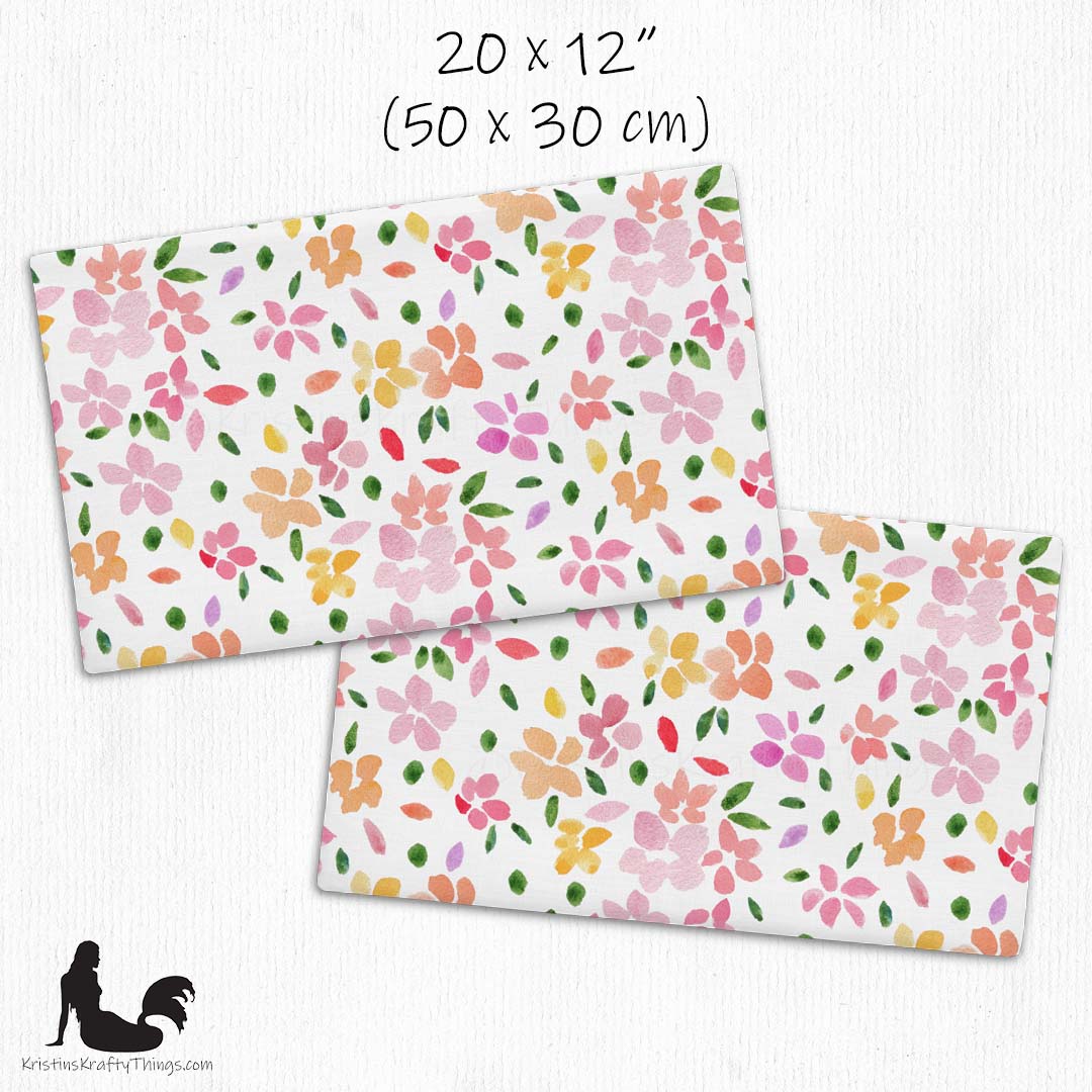 Home - Spring Flowers on White Premium Pillow Case