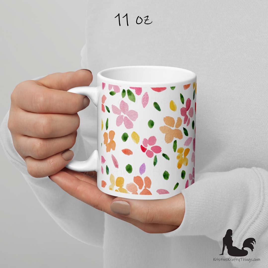 Mug - Spring Flowers White