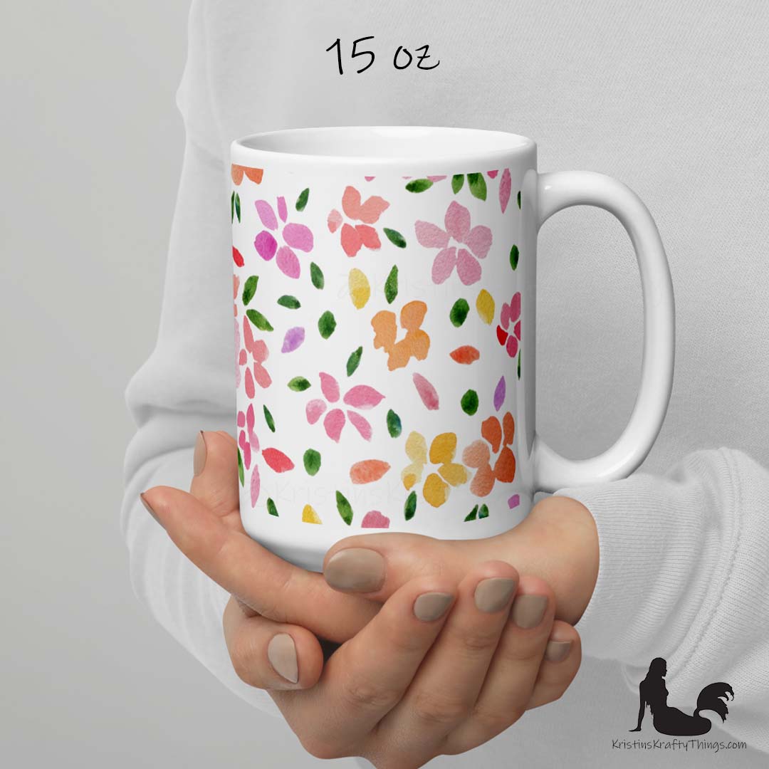Mug - Spring Flowers White