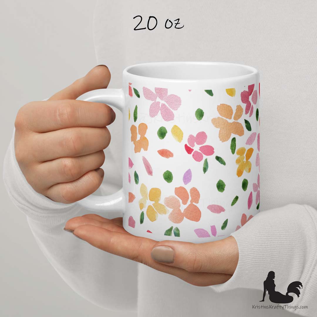 Mug - Spring Flowers White