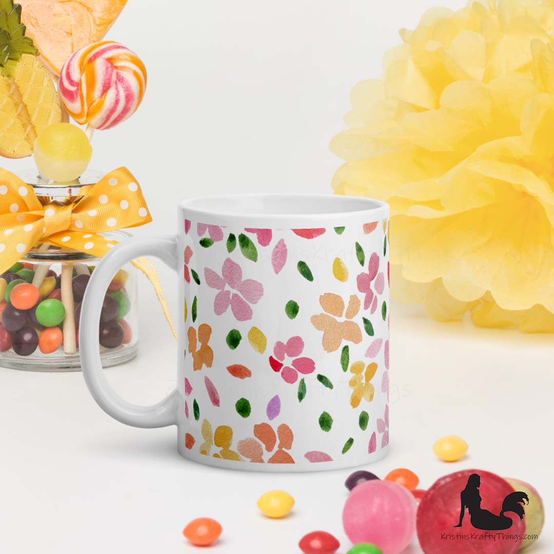 Mug - Spring Flowers White