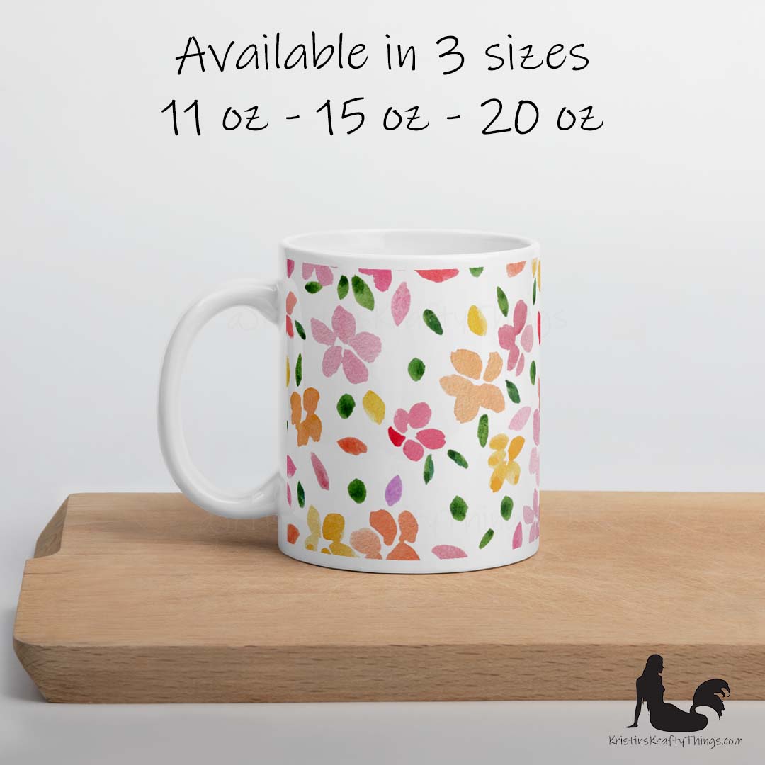 Mug - Spring Flowers White