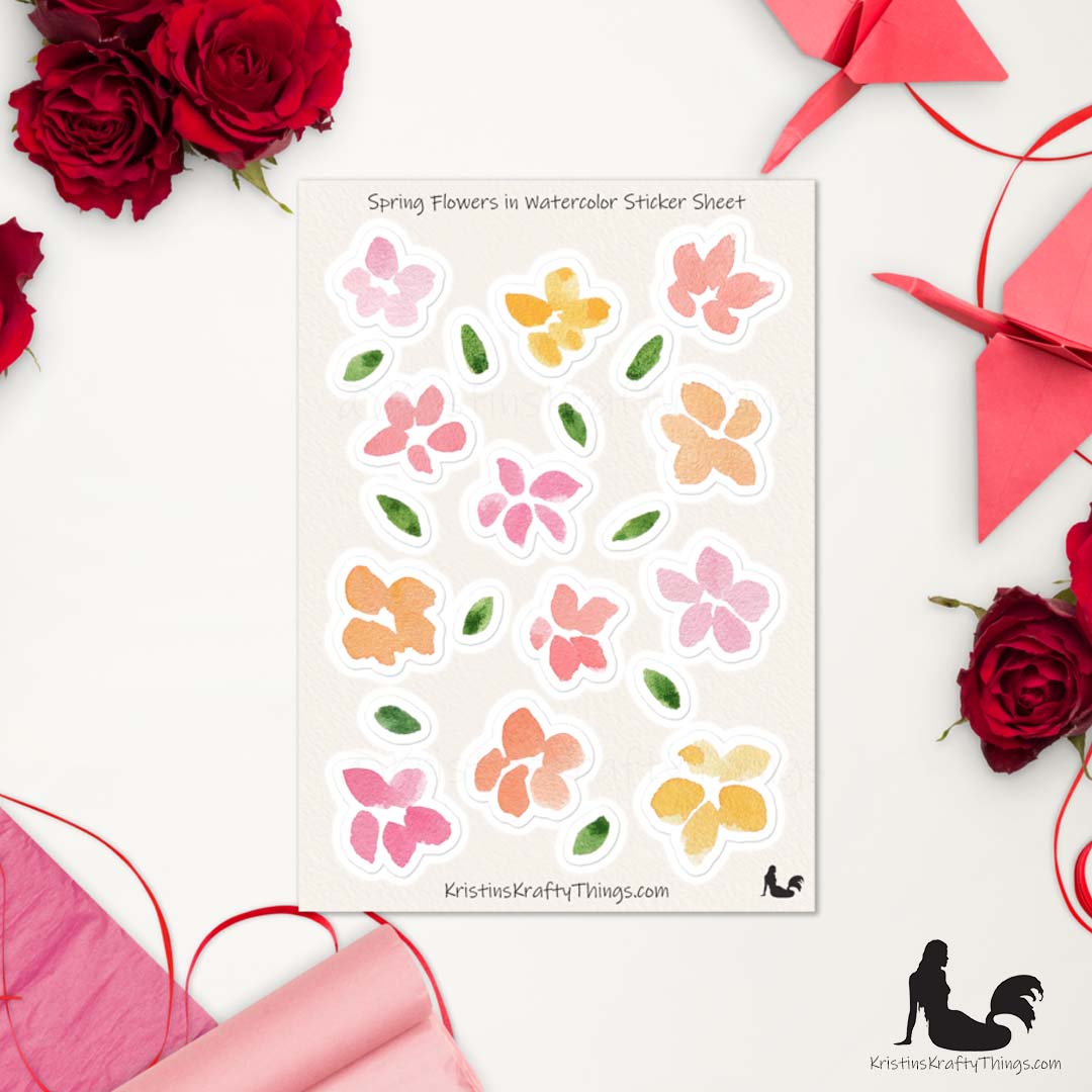 Sticker Sheet - Spring Flowers