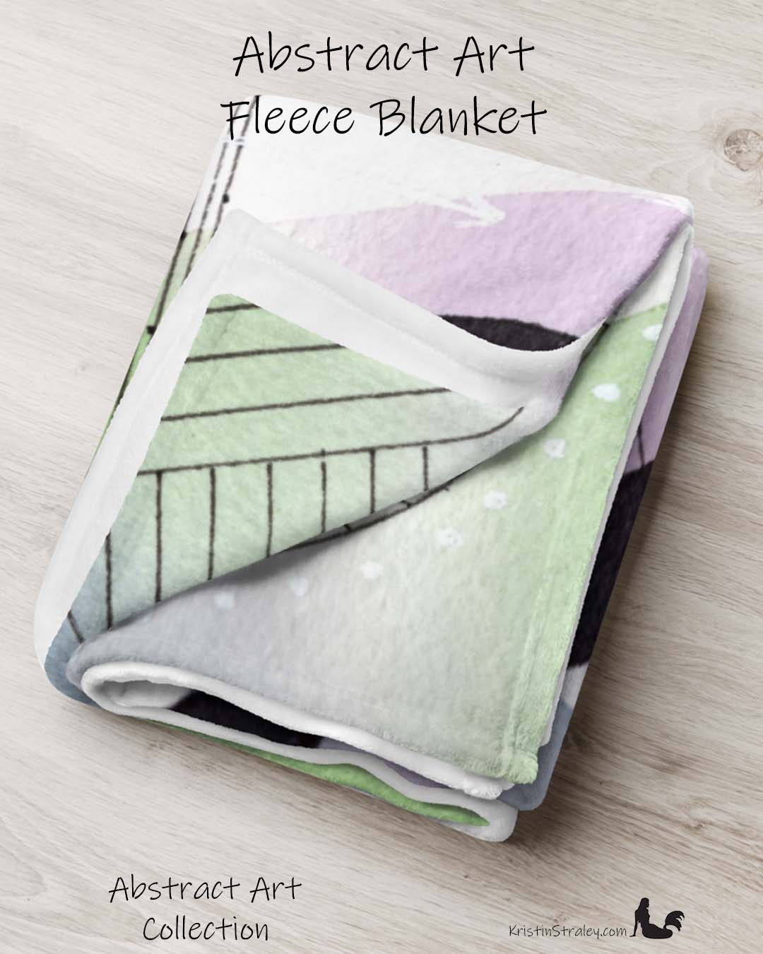 Throw Blanket - Abstract Painting Fleece Blanket