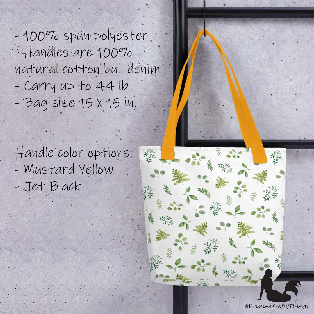 Tote Bag - Botanical Ferns and Leaves