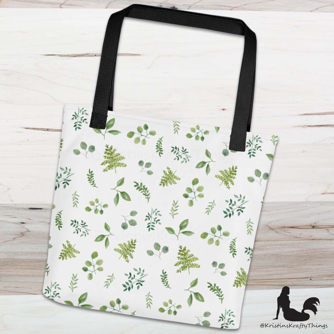 Tote Bag - Botanical Ferns and Leaves